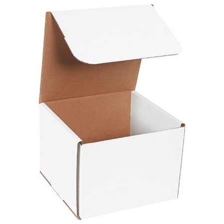 Bsc Preferred 8 x 8 x 6'' White Corrugated Mailers, 50PK BUY00028788